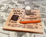 Wood-Burned Live Edge Santa Tray