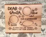 Wood-Burned Live Edge Santa Tray